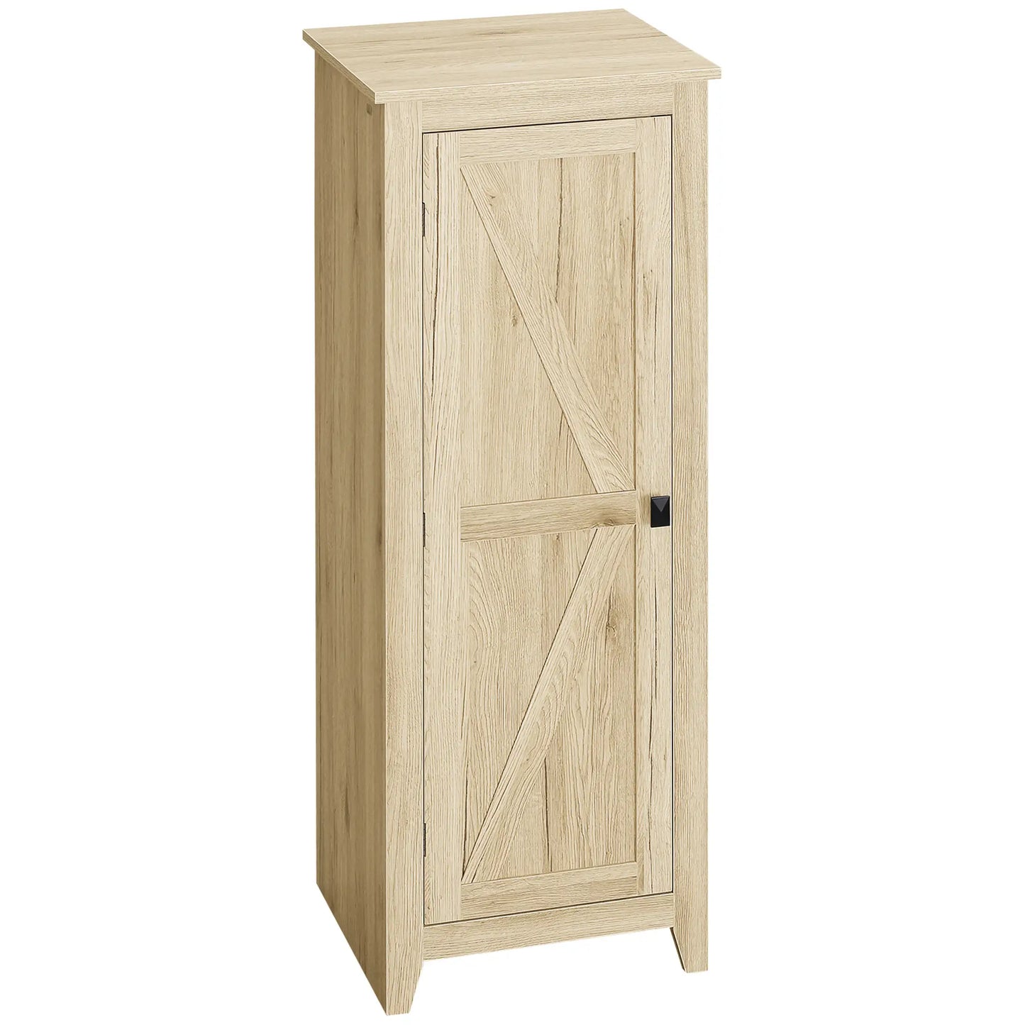 48" Farmhouse Kitchen Pantry Cabinet, Adjustable Shelves, Natural