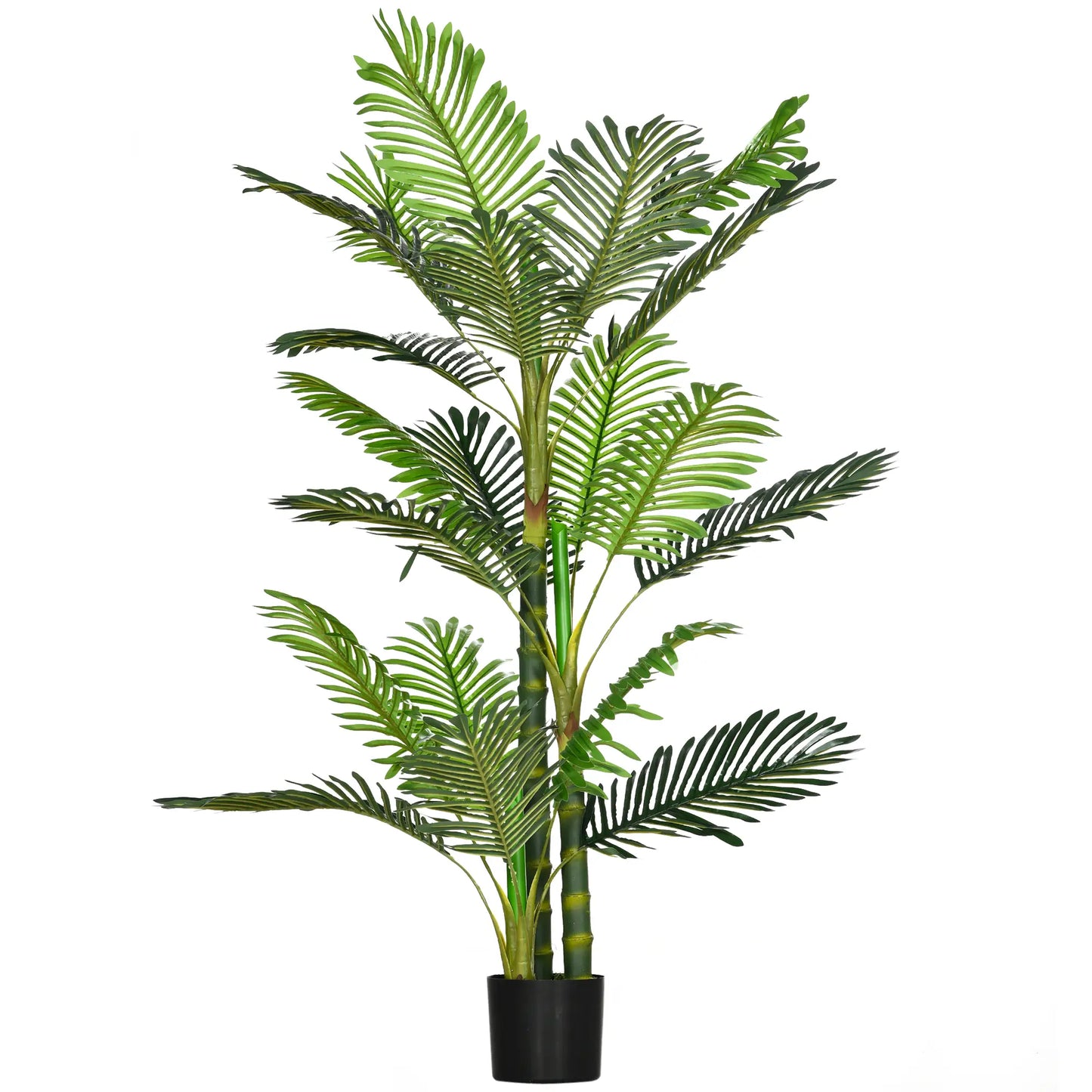 Artificial Areca Palm Tree in Pot, 21 Leaves, 8"x8"x60", Green Artificial Trees at Gallery Canada