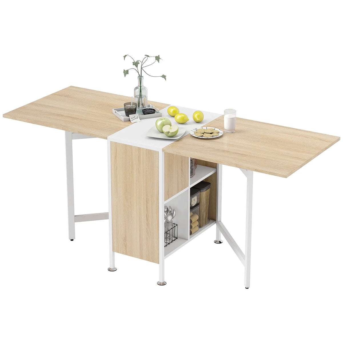 Folding Dining Table with Hideaway Shelves, Multi-Use Space Saving Bar Tables & Dining Tables at Gallery Canada