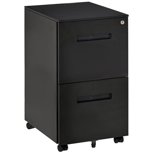 File Cabinet, Vertical Filing Cabinet with Adjustable Partition for A4 Letter Size, Lockable for Office, Black at Gallery Canada