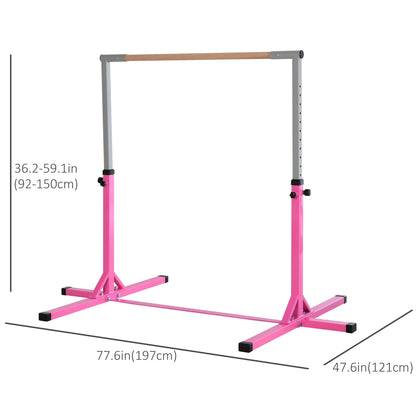Professional Gymnastics Bar for Kids, Toddler Home Gymnastics Equipment with 13-level Adjustable Height, Gym Fitness with Steel Frame at Gallery Canada