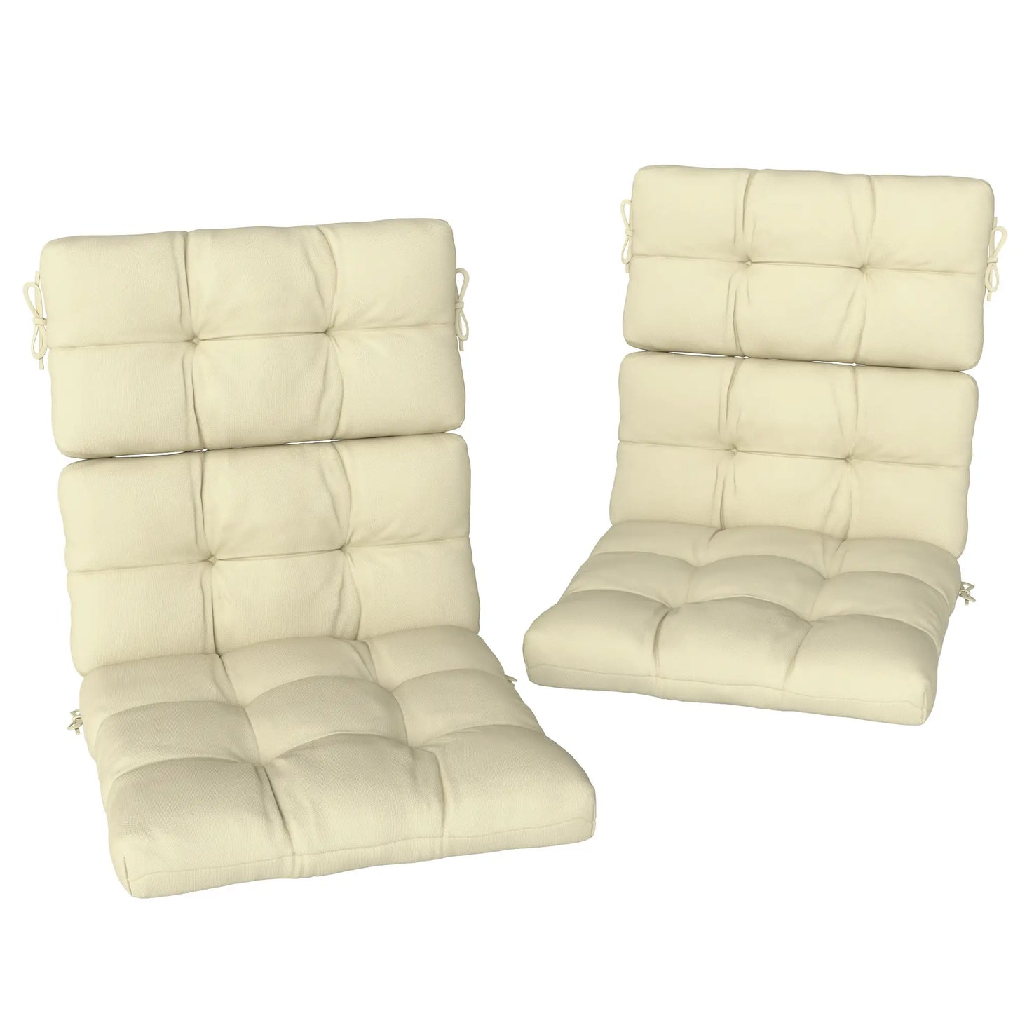 2-Piece Back Seat Cushion Set, Outdoor Patio Chair, Button Tufted, Beige Patio Chair Cushions at Gallery Canada