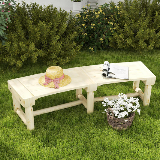 Wooden Outdoor Bench, Wrap Around Tree, Slatted Seat, Natural Outdoor Benches Natural at Gallery Canada