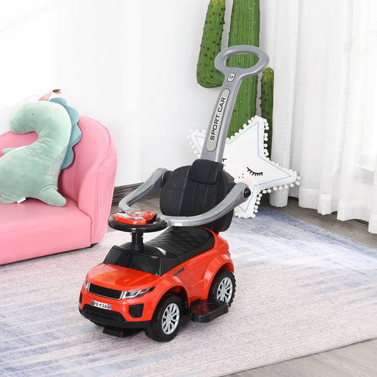 3 In 1 Ride On Push Car, Toddler Sliding Walking Car, Red Push Cars for Toddlers Red, Black at Gallery Canada
