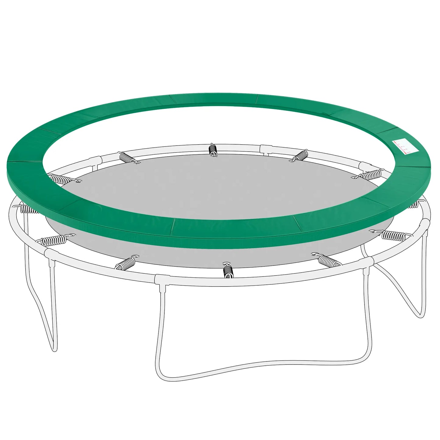 12ft Trampoline Pad, 144" Spring Safety Cover, Green Trampolines at Gallery Canada