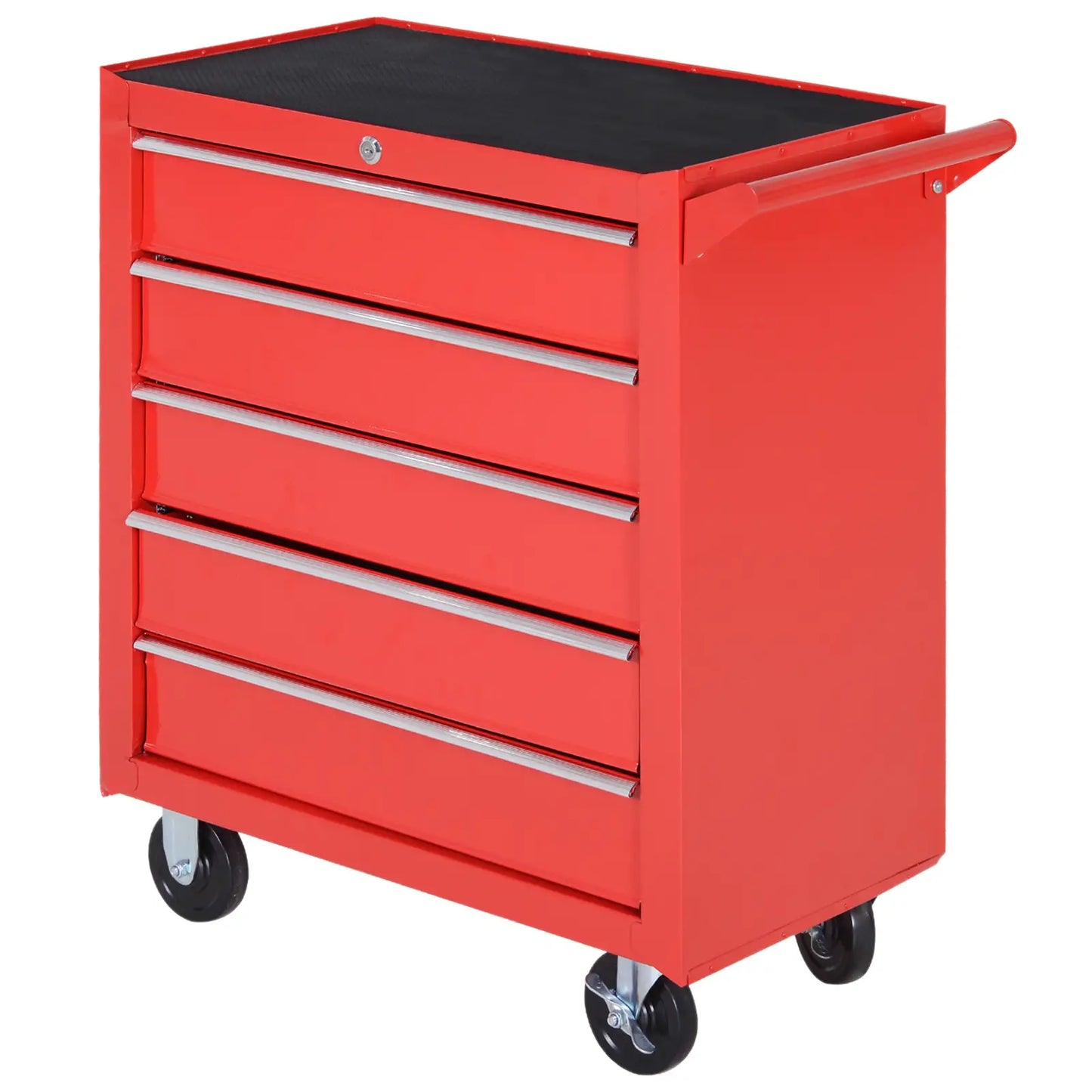 5 Drawer Roller Tool Chest, Mobile Lockable Toolbox, Red Tool Organizers at Gallery Canada
