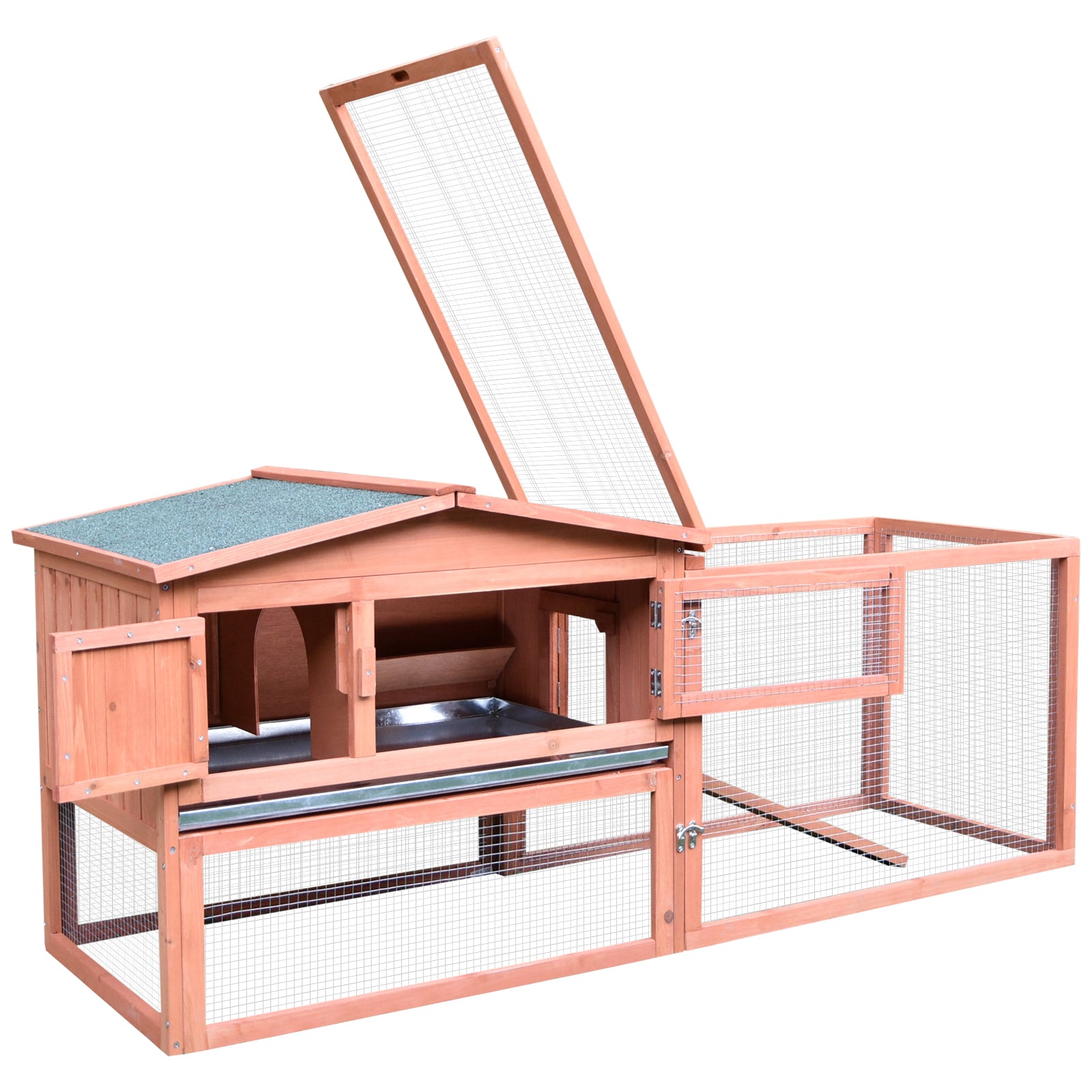 Wooden Rabbit Hutch Cage Bunny House Chicken Coop Habitats with Run at Gallery Canada