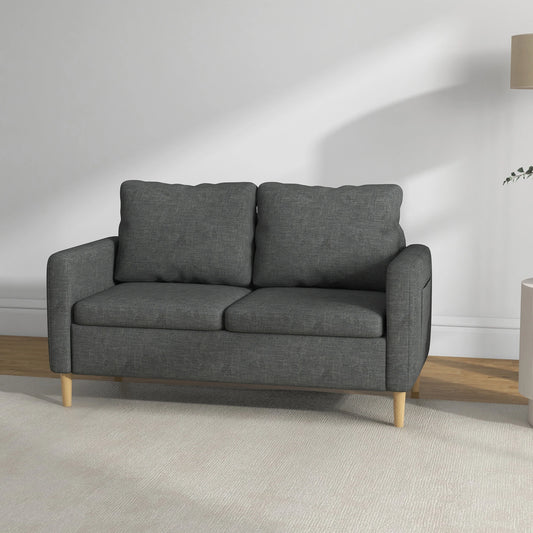 56" 2 Seat Sofa, Modern Love Seat, Upholstered Couch, Grey 2-Seater Sofas Grey at Gallery Canada