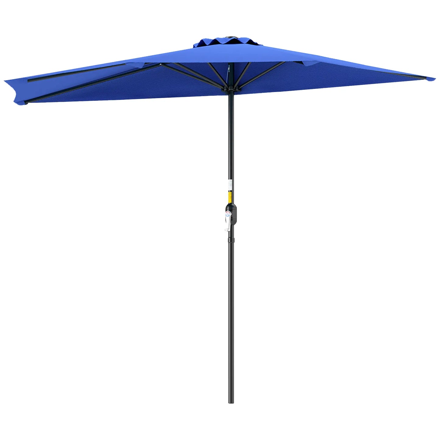 9ft Half Round Umbrella, Outdoor Patio Sun Shade, Deep Blue Half Round Umbrellas at Gallery Canada