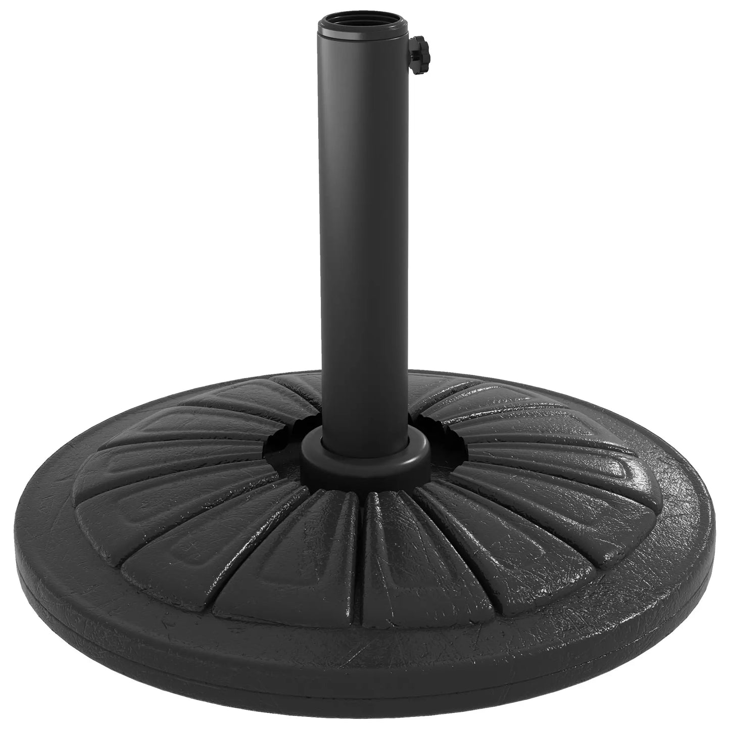 Heavy Duty Concrete Umbrella Base, Steel Pole, Round Parasol Stand, Black Umbrella Bases at Gallery Canada
