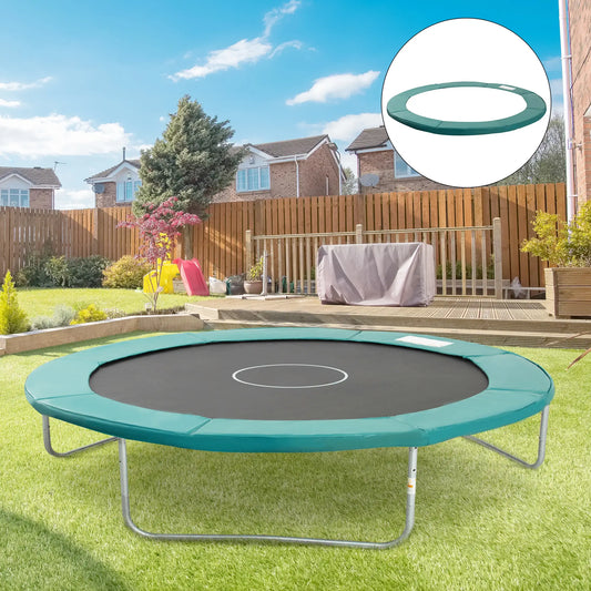 Remplacement de coussin de trampoline 14FT, couverture de ressort Φ168", résistant à l'eau, vert