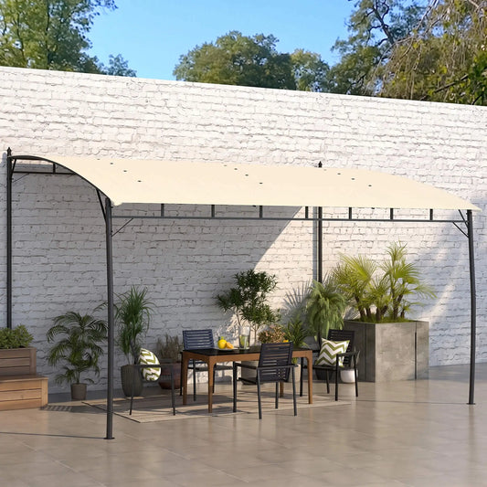 10' x 13' Outdoor Pergola, UV30+ Canopy, Steel Frame, Cream White Pergolas Cream at Gallery Canada