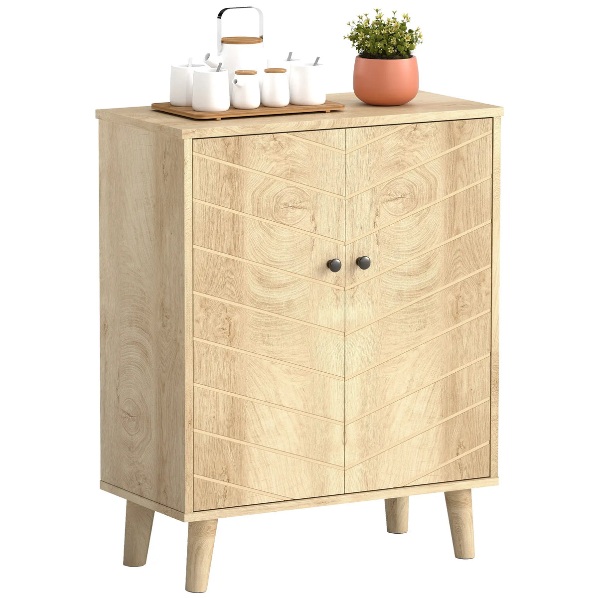 Storage Cabinet with Doors, Shelf, Wood Legs, Living Room, Bathroom Kitchen Pantry Cabinets at Gallery Canada