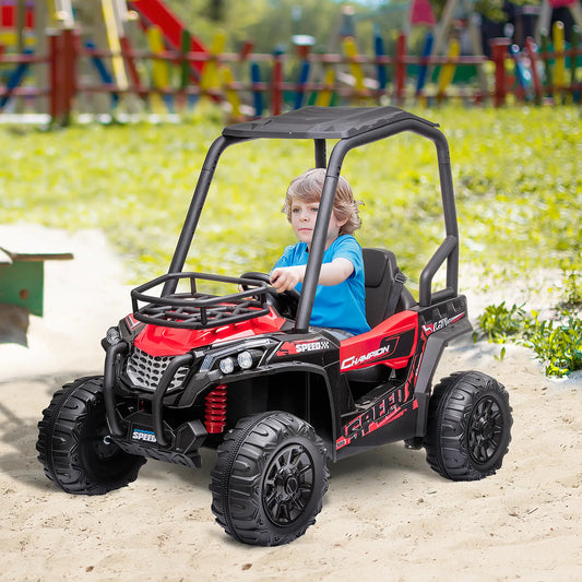 Kids Ride On Car 12V, 1.8-3.7 mph, Remote Control, Music, Lights, MP3, Suspension Wheels Electric Toy Cars Red at Gallery Canada