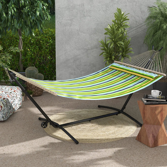 9.5FT Hammock Stand With Wheels, Adjustable, Black Hammock Stands Black at Gallery Canada