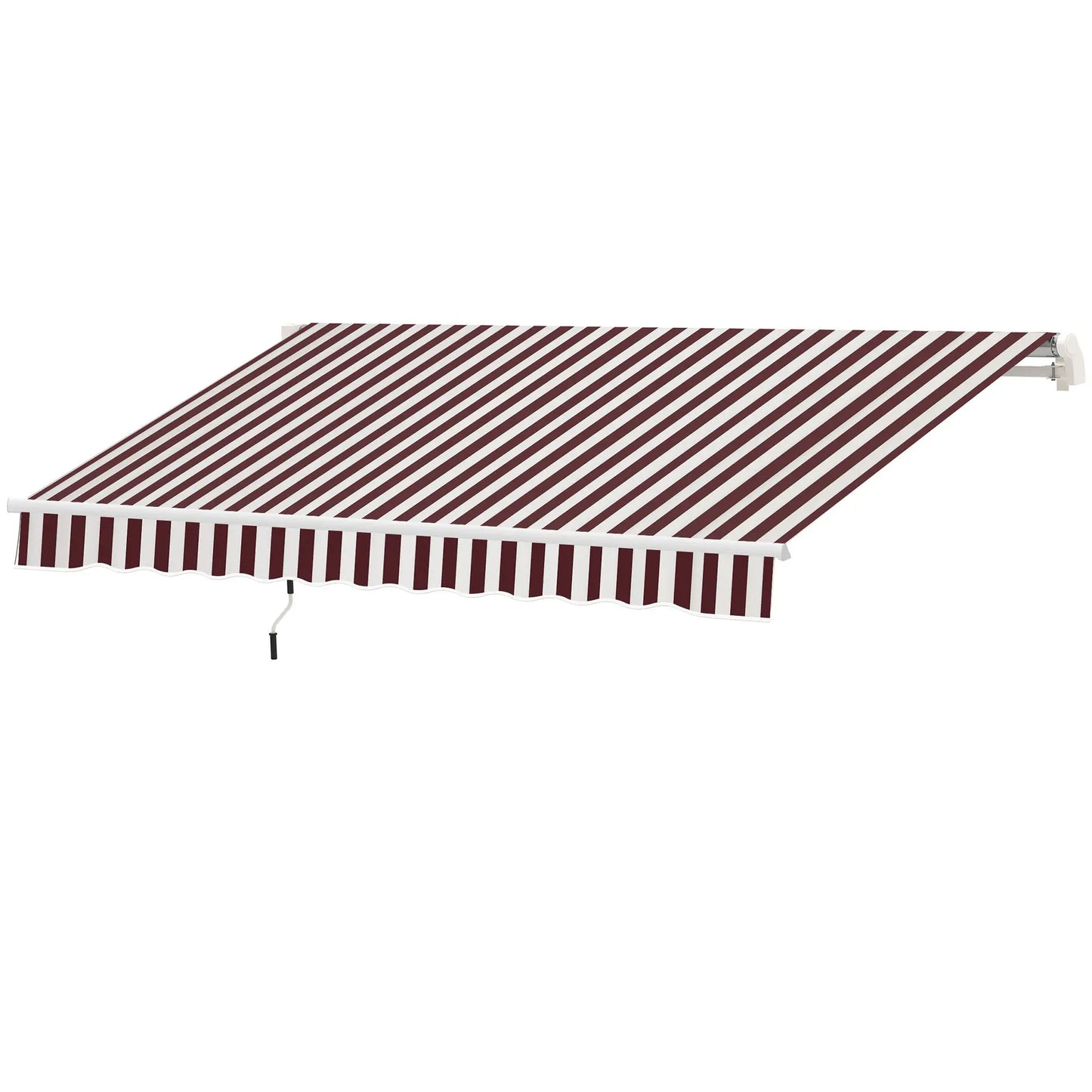 11' x 10' Retractable Awning Fabric, UV Protection, Red & White Awning Fabric Replacement at Gallery Canada