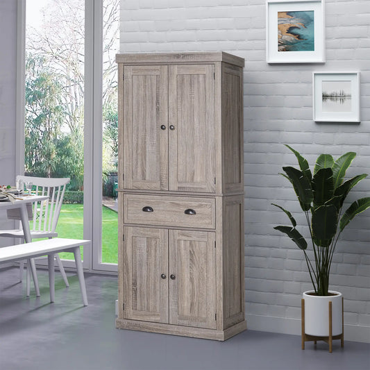 Kitchen Cabinet With 2 Drawers, MDF Board, Wood Grain Kitchen Pantry Cabinets Dark Wood Grain at Gallery Canada