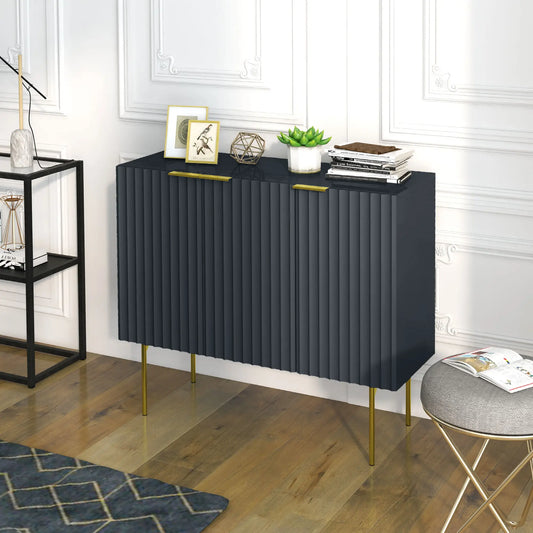 Modern Storage Cabinet, Sideboard Buffet, Gold Legs, Black Storage Cabinets Black at Gallery Canada
