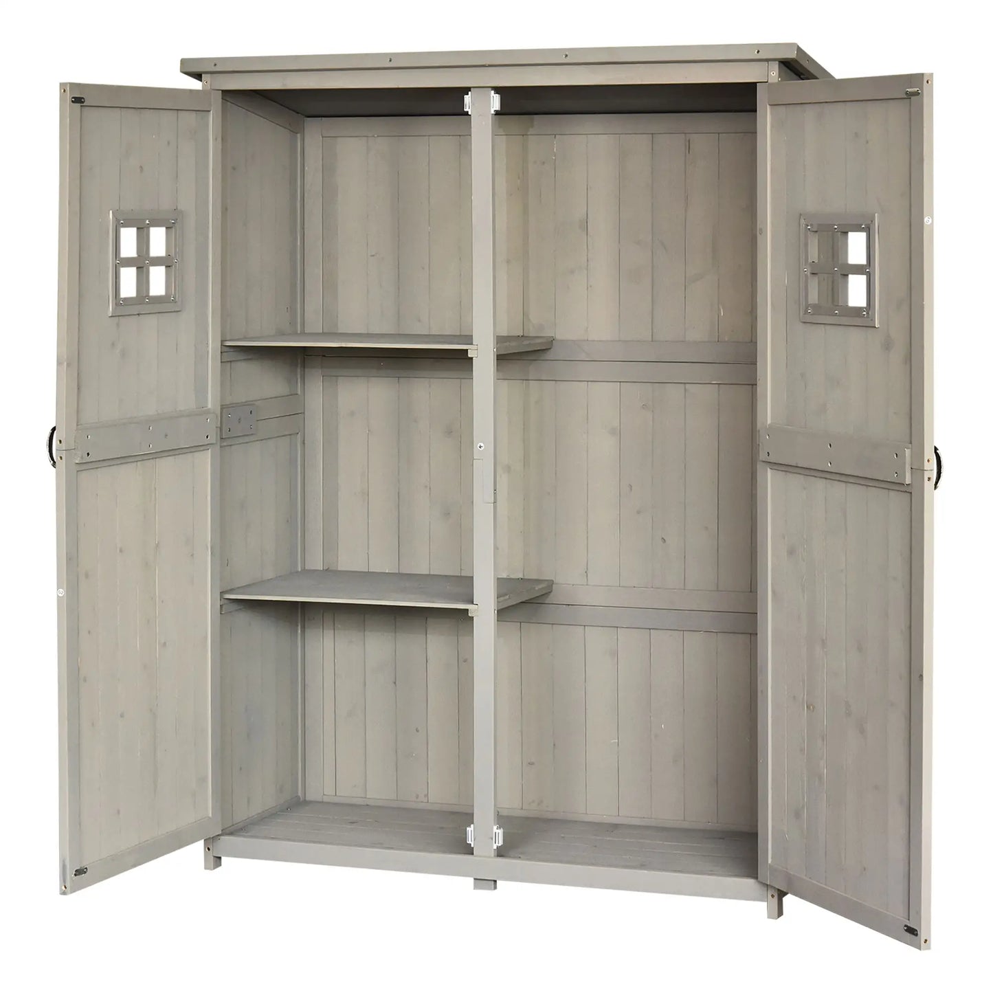 4x1.5ft Wooden Garden Storage Shed, Outdoor Tool Cabinet, Grey Sheds at Gallery Canada