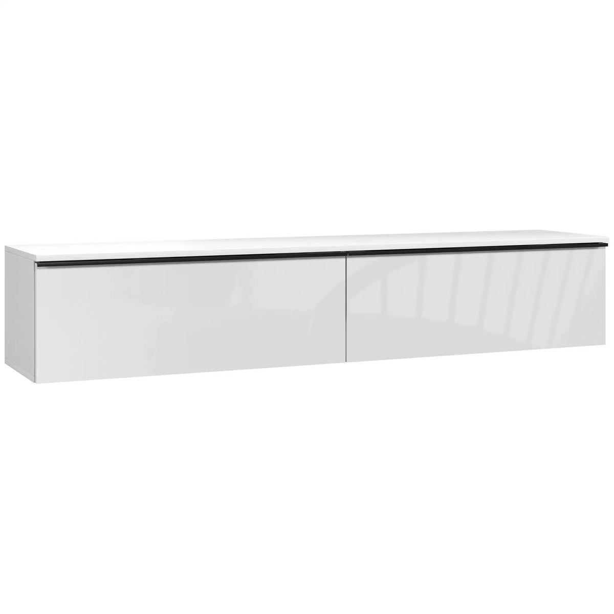 Wall Mounted TV Stand, Floating Cabinet for 70" TVs, White TV Stands at Gallery Canada