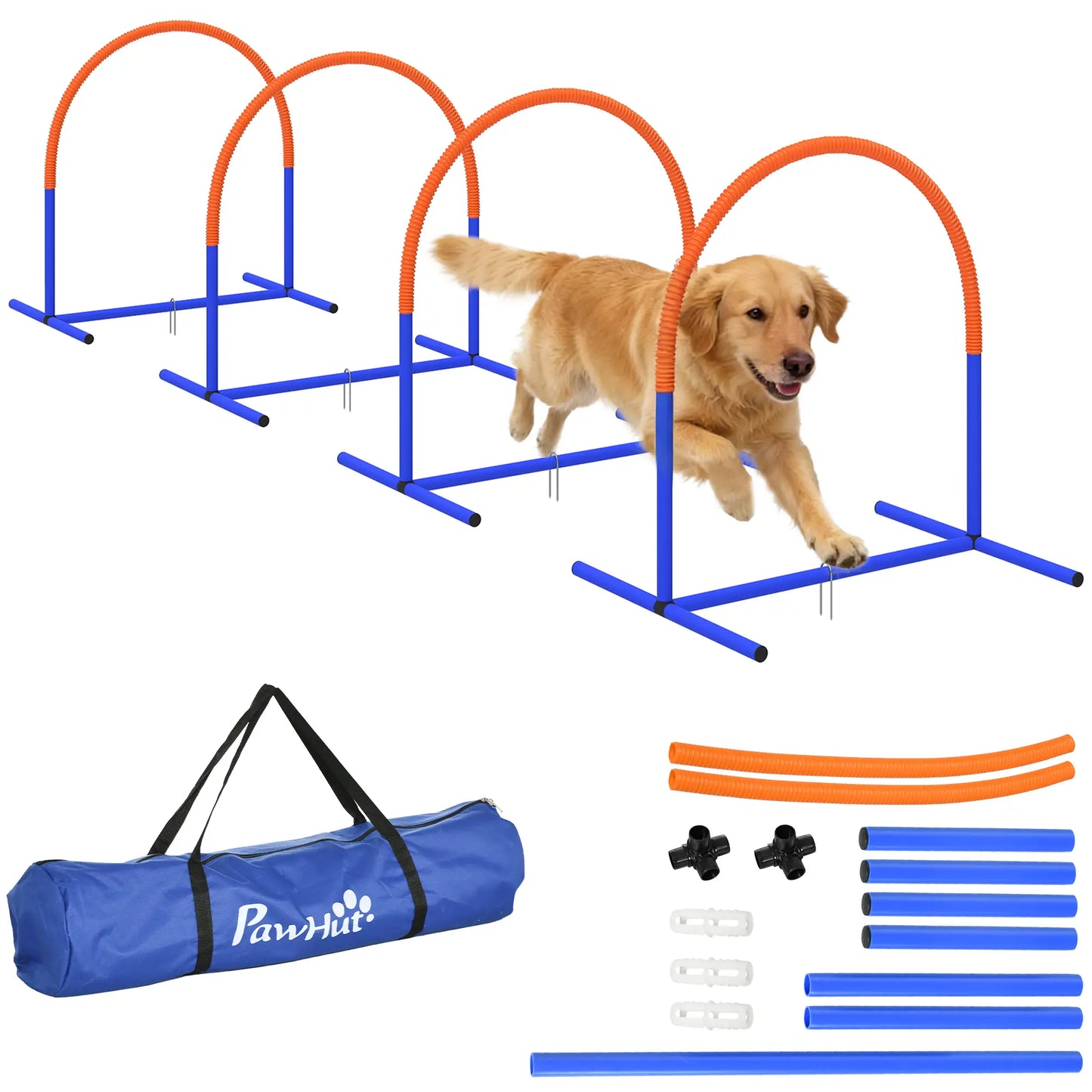 Dog Agility Training Equipment, 4 Pcs Obstacle Course, Blue Dog Agility Training Equipment at Gallery Canada