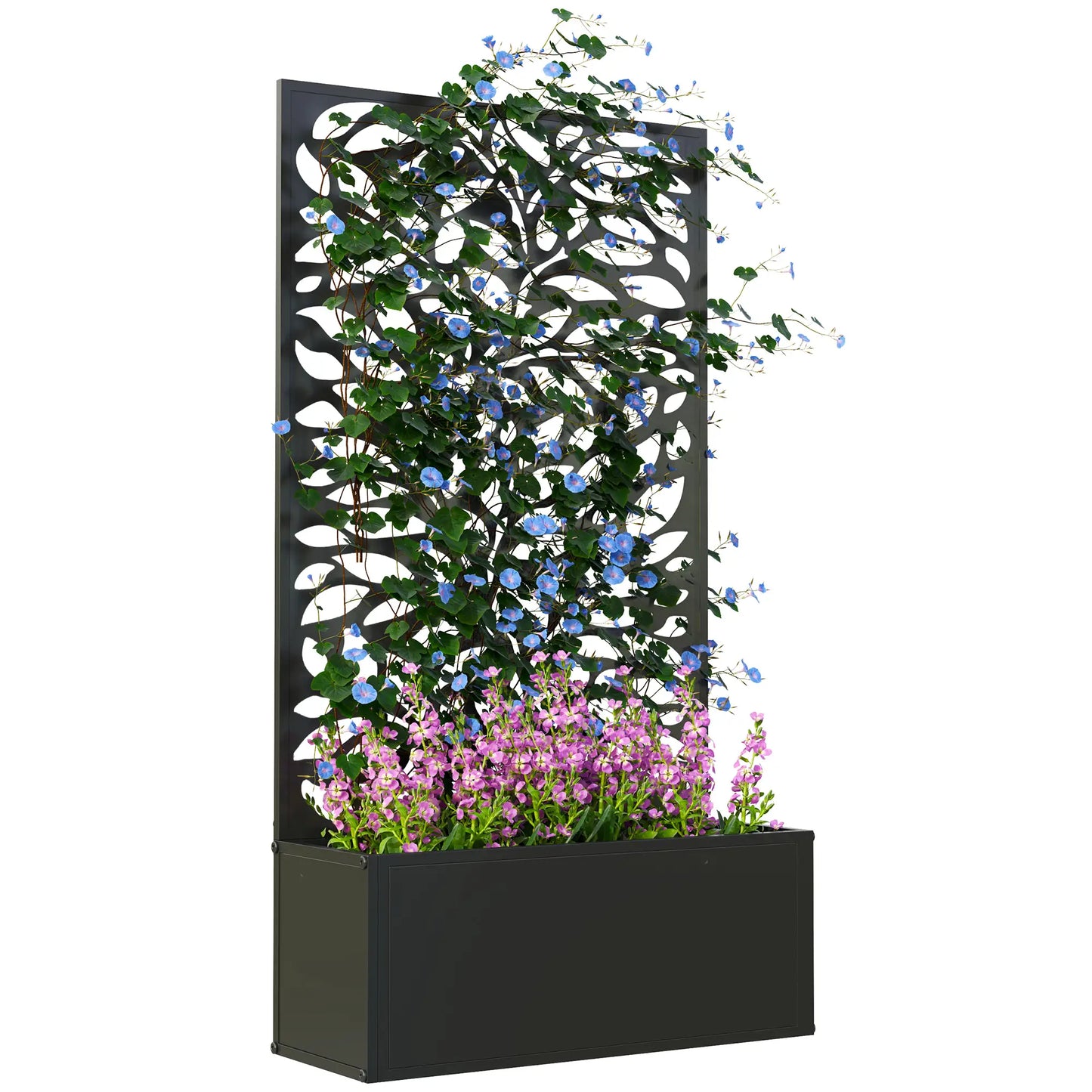 Metal Raised Garden Bed With Privacy Panel, Outdoor Planter Box Raised Garden Beds at Gallery Canada