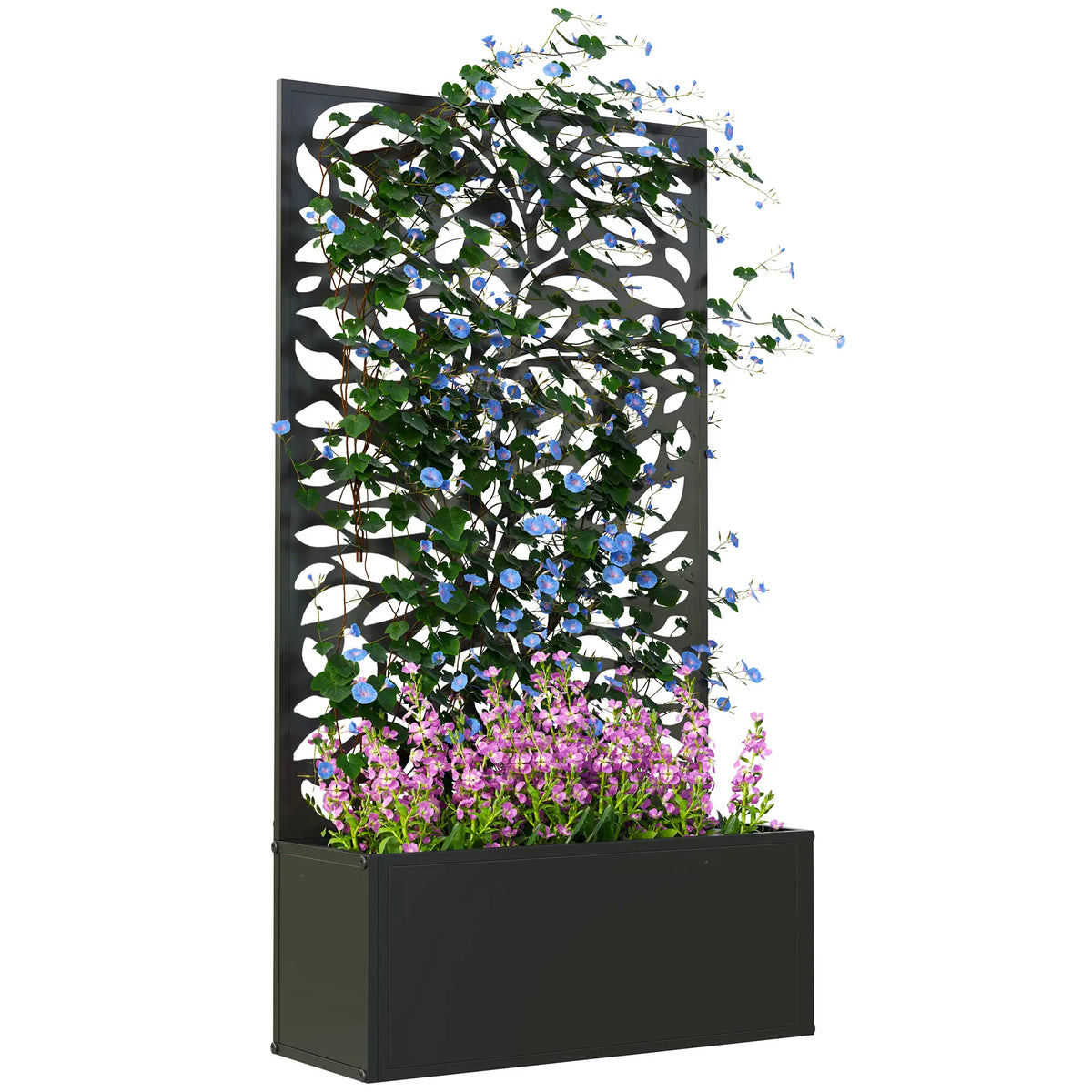 Metal Raised Garden Bed With Privacy Panel, Outdoor Planter Box Raised Garden Beds at Gallery Canada