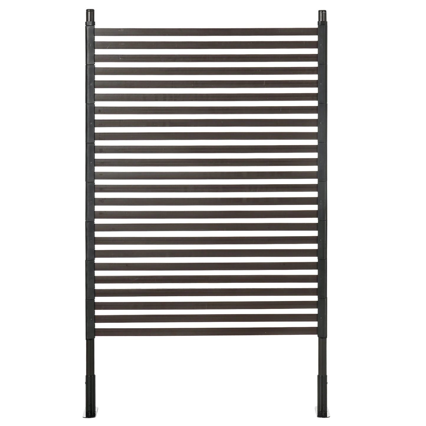 Metal Garden Fence, 5 ft(H), Outdoor Fencing with Feet, Brown Garden Fences at Gallery Canada