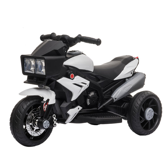 Kids Electric Pedal Motorcycle Ride-On Toy 6V Battery Powered w/ Music Horn Headlights Motorbike for Girls Boy White - Gallery Canada