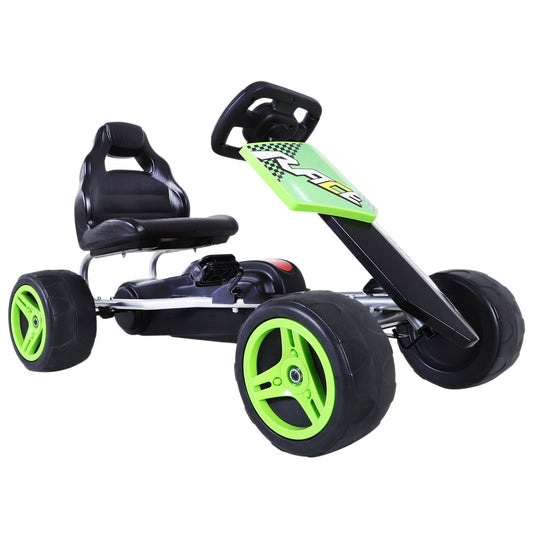 Kids Go Kart Pedal Powered Racing Style Durable Children Toddlers Ride on Car Outdoor Racer Perfect Toys Gift for 3 years, for Boys and Girls, Green - Gallery Canada