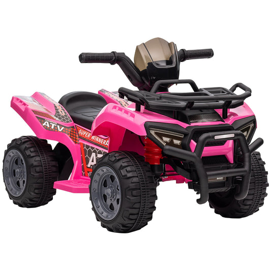 Kids Ride-on ATV Quad Bike Four Wheeler Car with Music, 6V Battery Powered Motorcycle for 18-36 Months, Pink - Gallery Canada