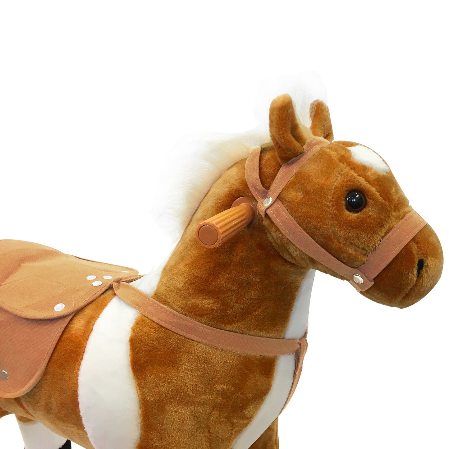Kids Rocking Horse, Large Walking Ride on Toy for Toddlers 3 year old, Baby Plush Animal Rocker with Sound and Wheel, Brown at Gallery Canada