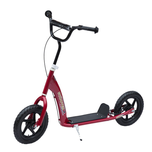 Kids Scooter Street Bike Bicycle for Teens Ride on Toy w/ 12'' Tire for 5-12 Year Old Red