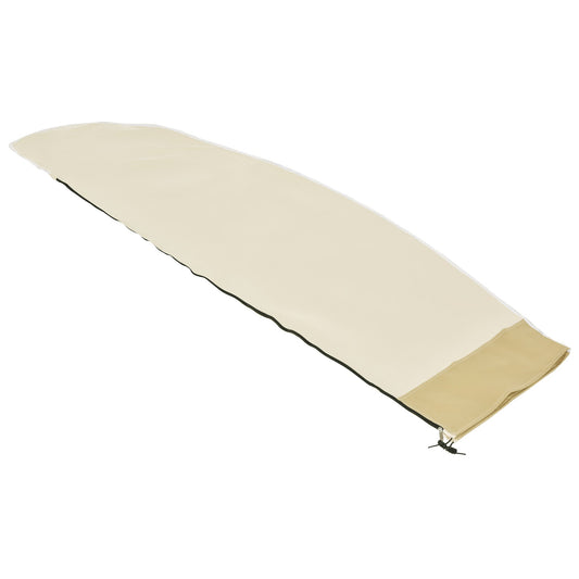87-Inch Outdoor Offset Umbrella Cover Patio Furniture Protector Beige and Coffee - Gallery Canada