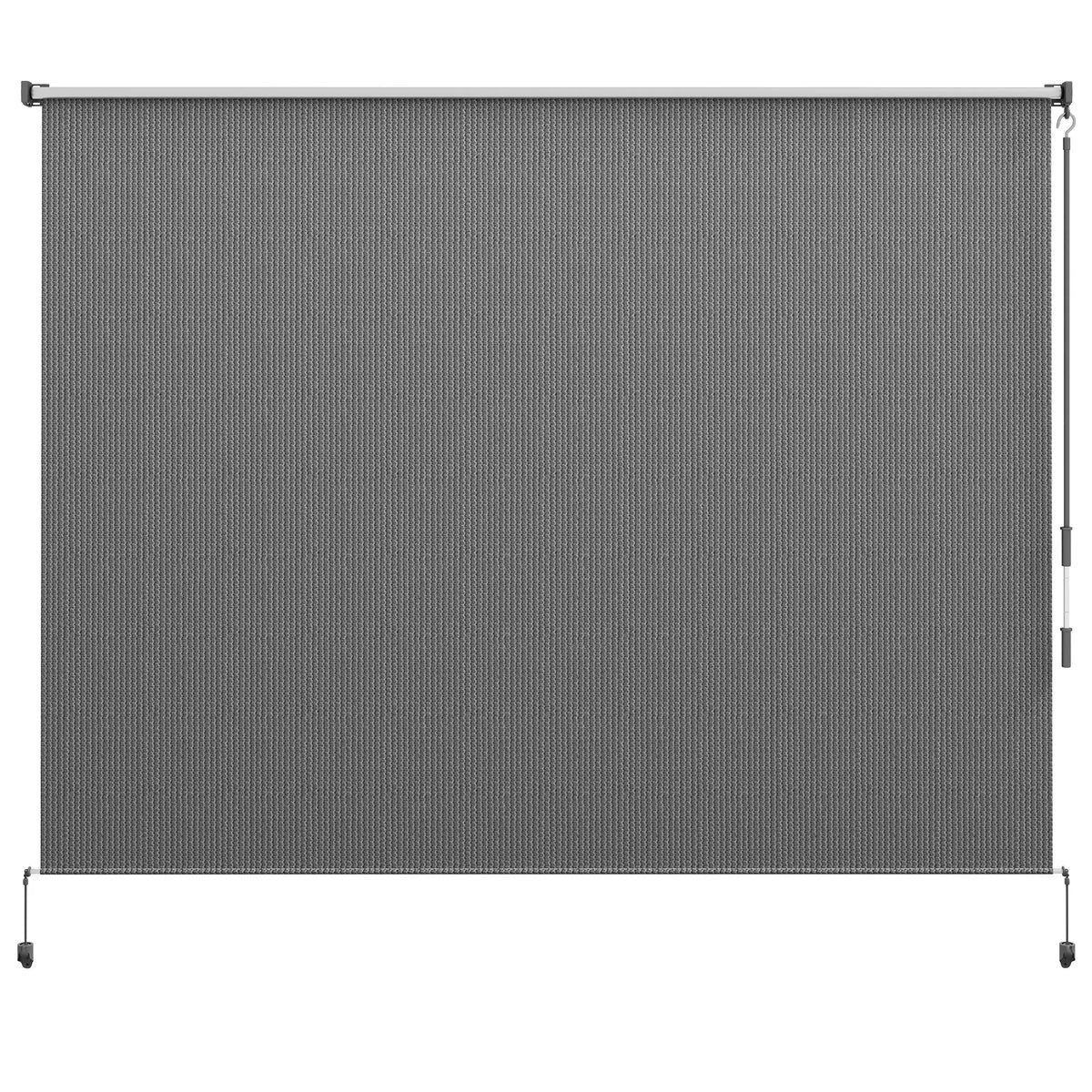 8' x 6' Outdoor Roller Shades, Cordless Patio Door Blinds, Light Grey Side Awnings at Gallery Canada