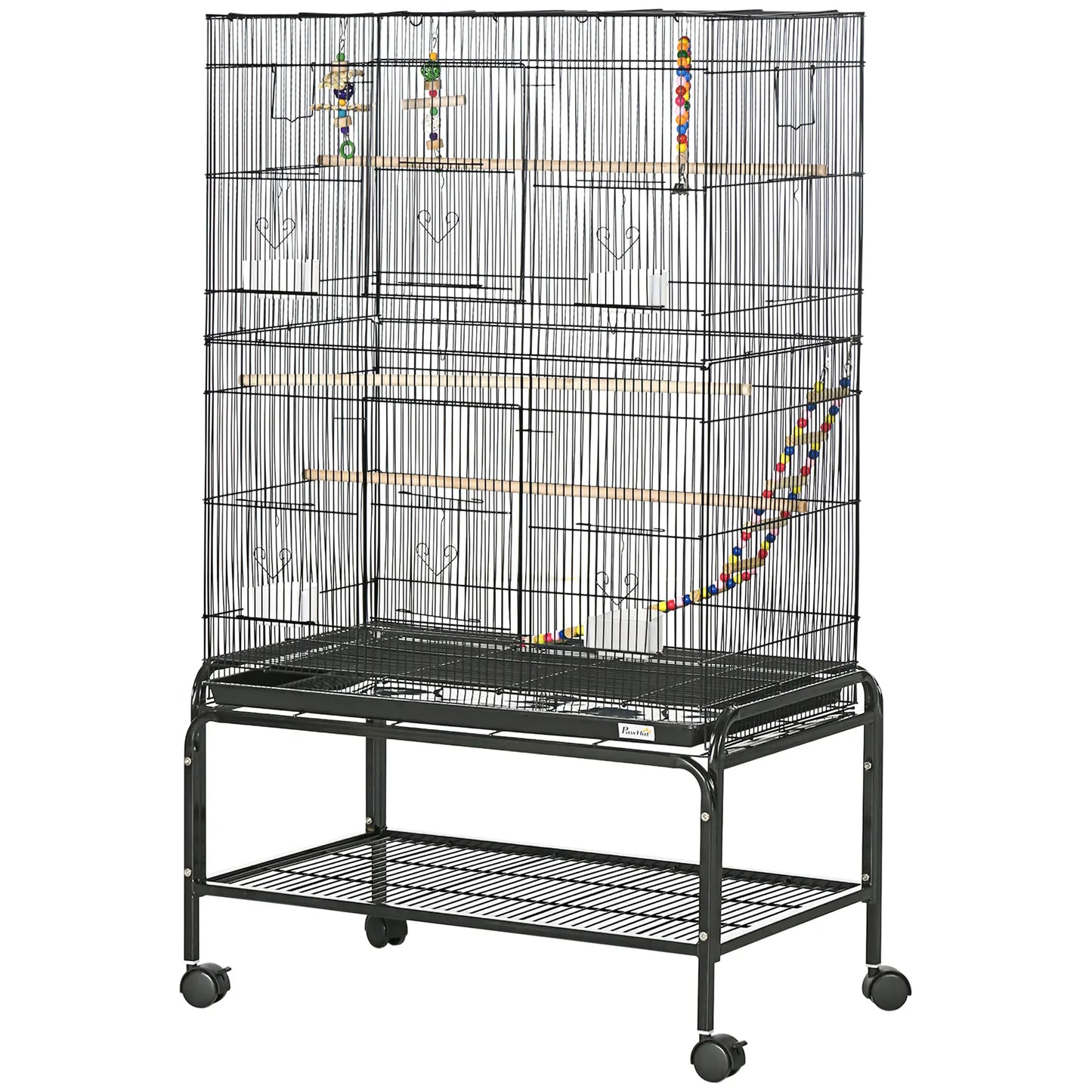 52" Bird Cage With Rolling Stand, Toys, For Budgies Canaries, Black Bird Cages at Gallery Canada