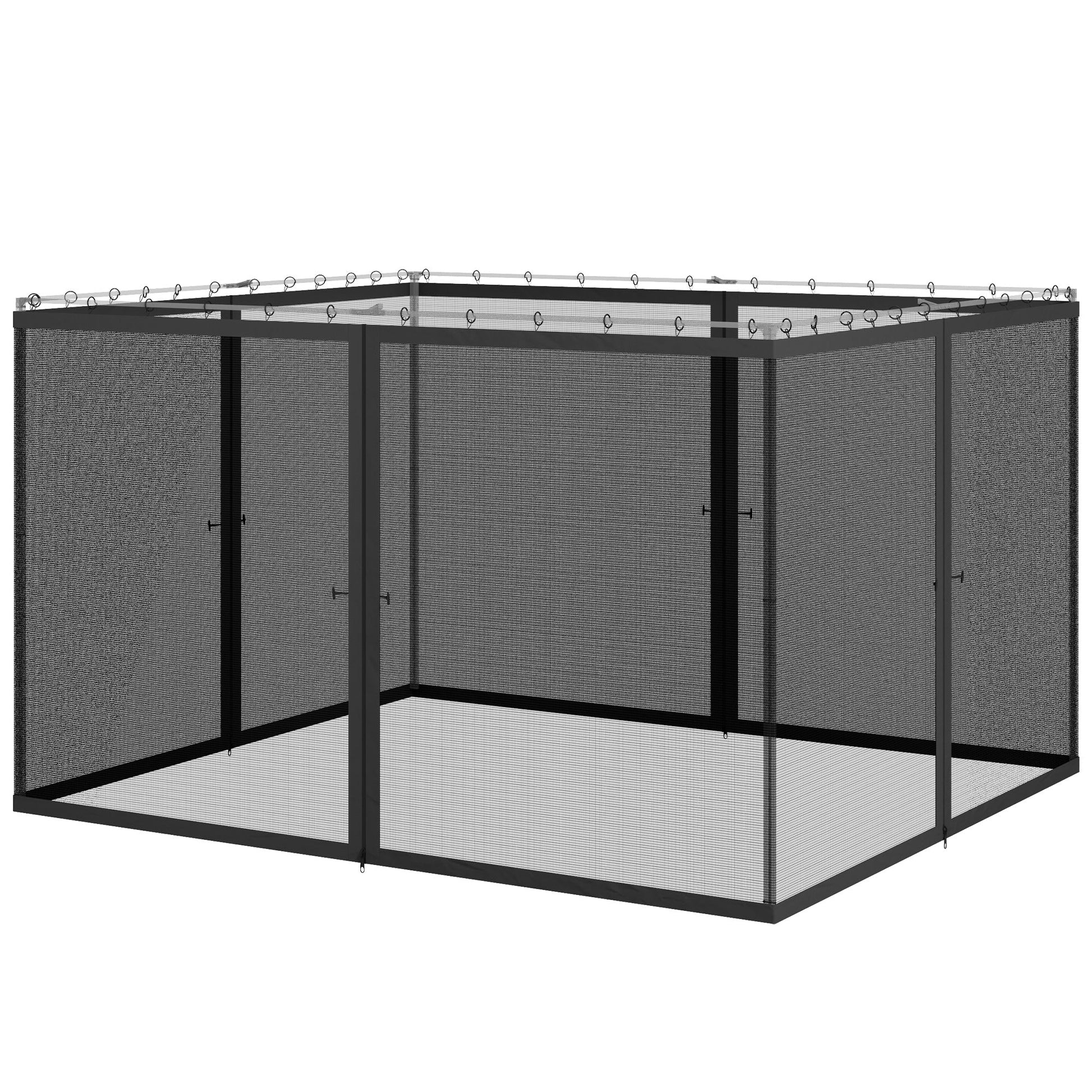 Replacement Mosquito Netting for Gazebo 10' x 12' Black Screen Walls for Canopy with Zippers at Gallery Canada
