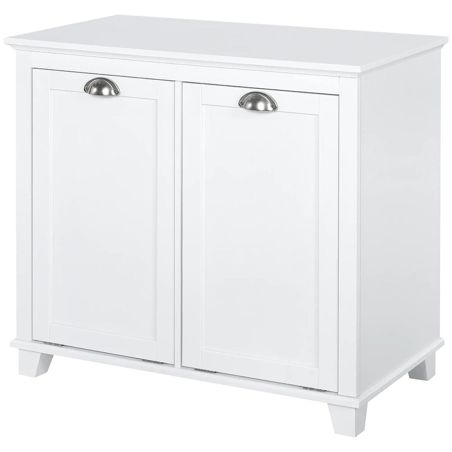 Tilt-Out Laundry Cabinet, Bathroom Organizer, 2-Compartment Hamper, White Bathroom Cabinets at Gallery Canada