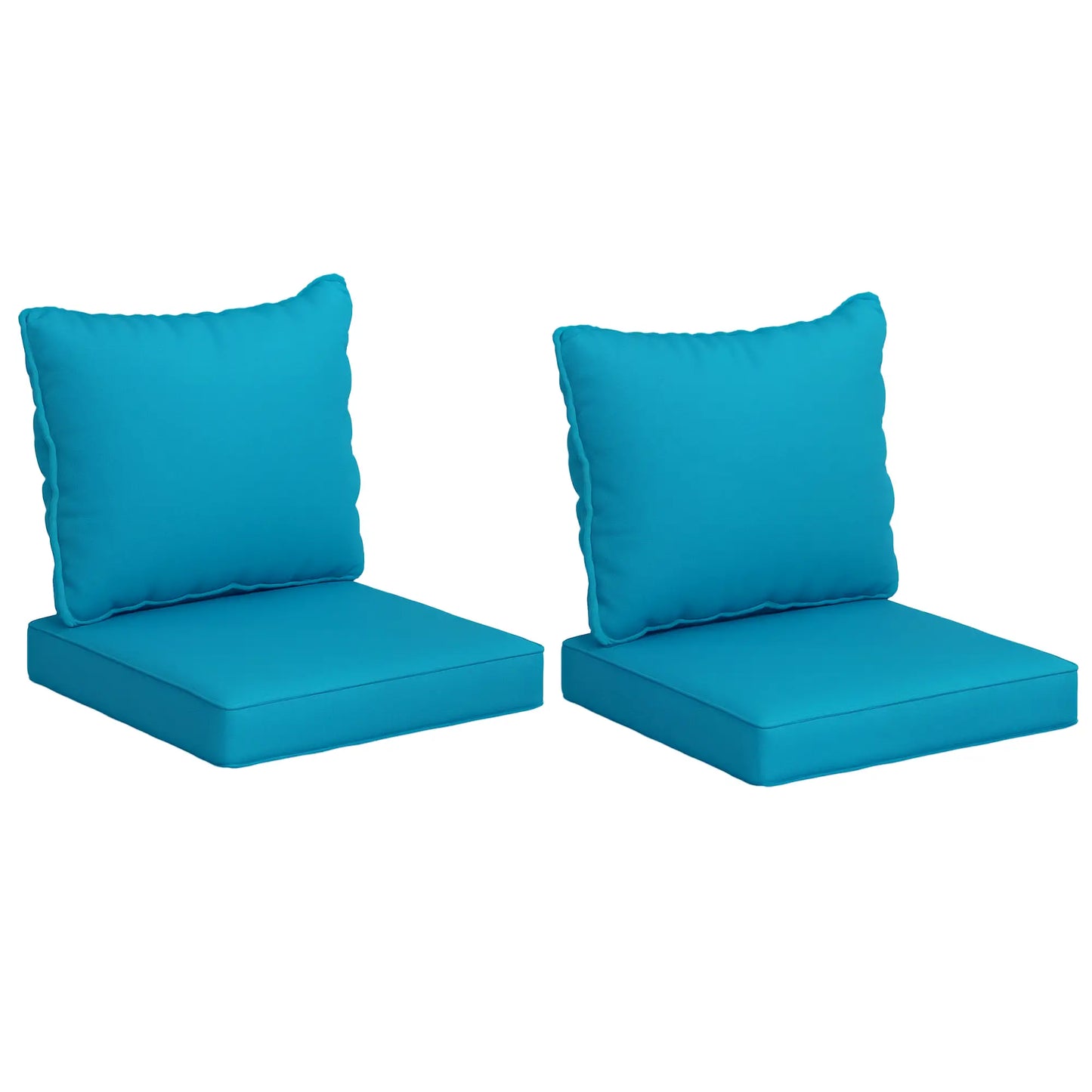 4-Piece Seat Cushion Pillows, Patio Chair Cushions Set, Turquoise Patio Chair Cushions at Gallery Canada