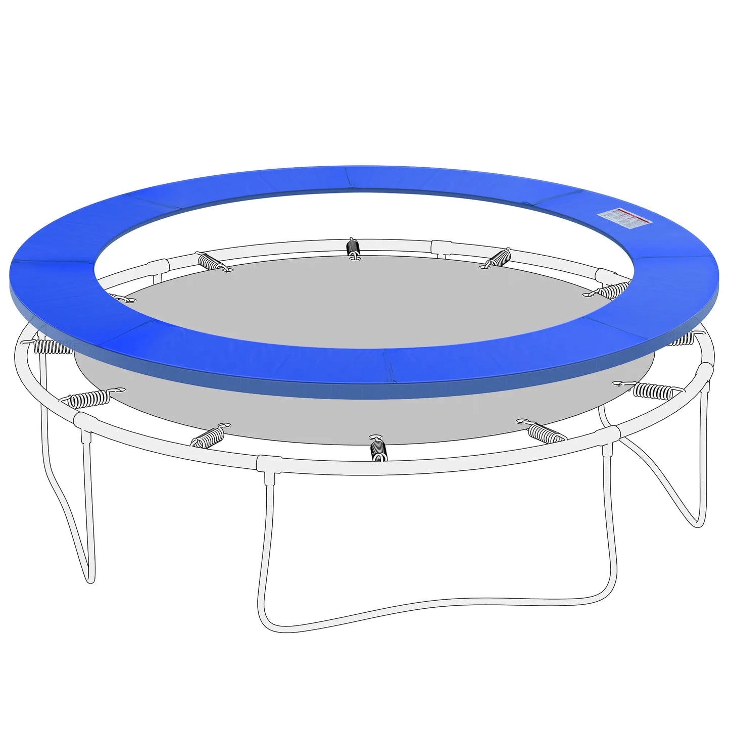 8ft Trampoline Pad, 96", Spring Safety Cover, EPE Foam, Blue Trampolines at Gallery Canada