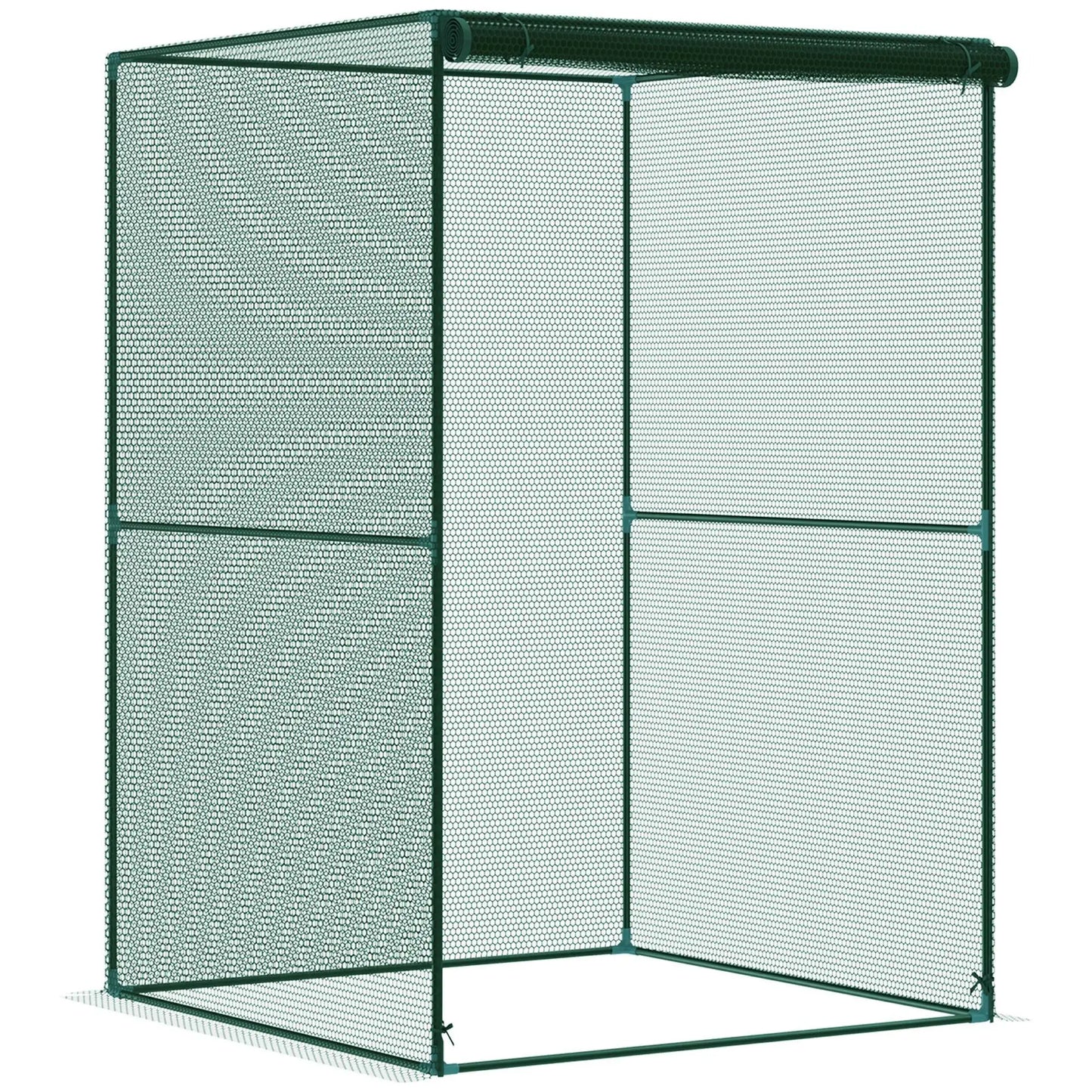4' x 4' Walk-In Greenhouse, Roll-Up Zipper Door, Dark Green Greenhouses at Gallery Canada