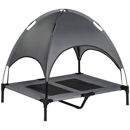 Large Elevated Dog Bed 6.2" L X 29.9" W 36.2" H Foldable Outdoor Cat Dog Canopy Cot w/ Carry Bag Grey at Gallery Canada