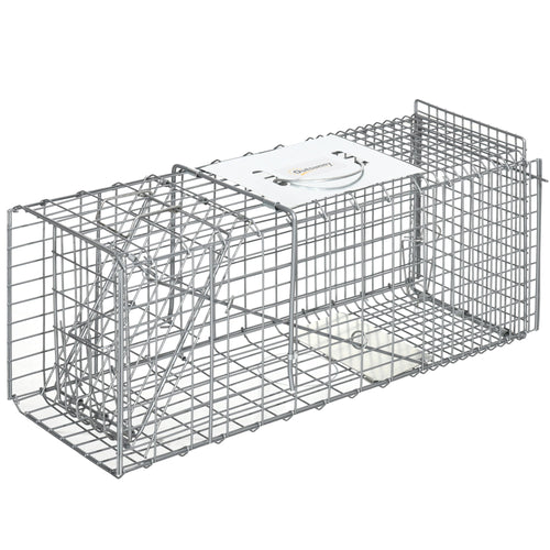 Live Animal Trap, One-Door Raccoon, Animal-Friendly Humane Catch &; Release Steel Cage for Squirrels, Rabbits, Mink, Gopher, 26