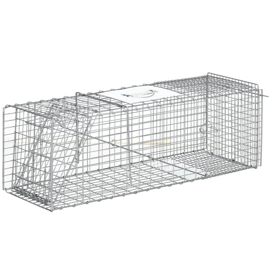 Live Animal Trap, One-Door Raccoon, Animal-Friendly Humane Catch &; Release Steel Cage for Squirrels, Rabbits, Mink, Gopher, Raccoons, Weasels, 36.6" x 12.2" x 13.6" - Gallery Canada