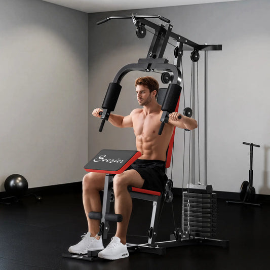 Weight Training Machine, Multifunction Home Gym, 143lbs, Red Power Towers Red and Black at Gallery Canada