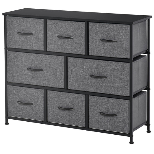8-Bin Dresser Storage Tower Cabinet Organizer Unit, Easy Pull Fabric Bins with Metal Frame for Living Room - Gallery Canada