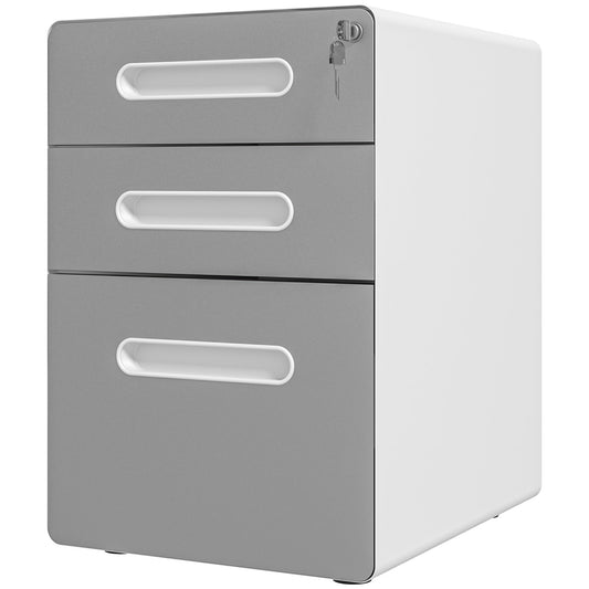 Lockable File Cabinet, Steel Filing Cabinet on Wheels for Legal, A4, Letter Size, Home Office - Gallery Canada