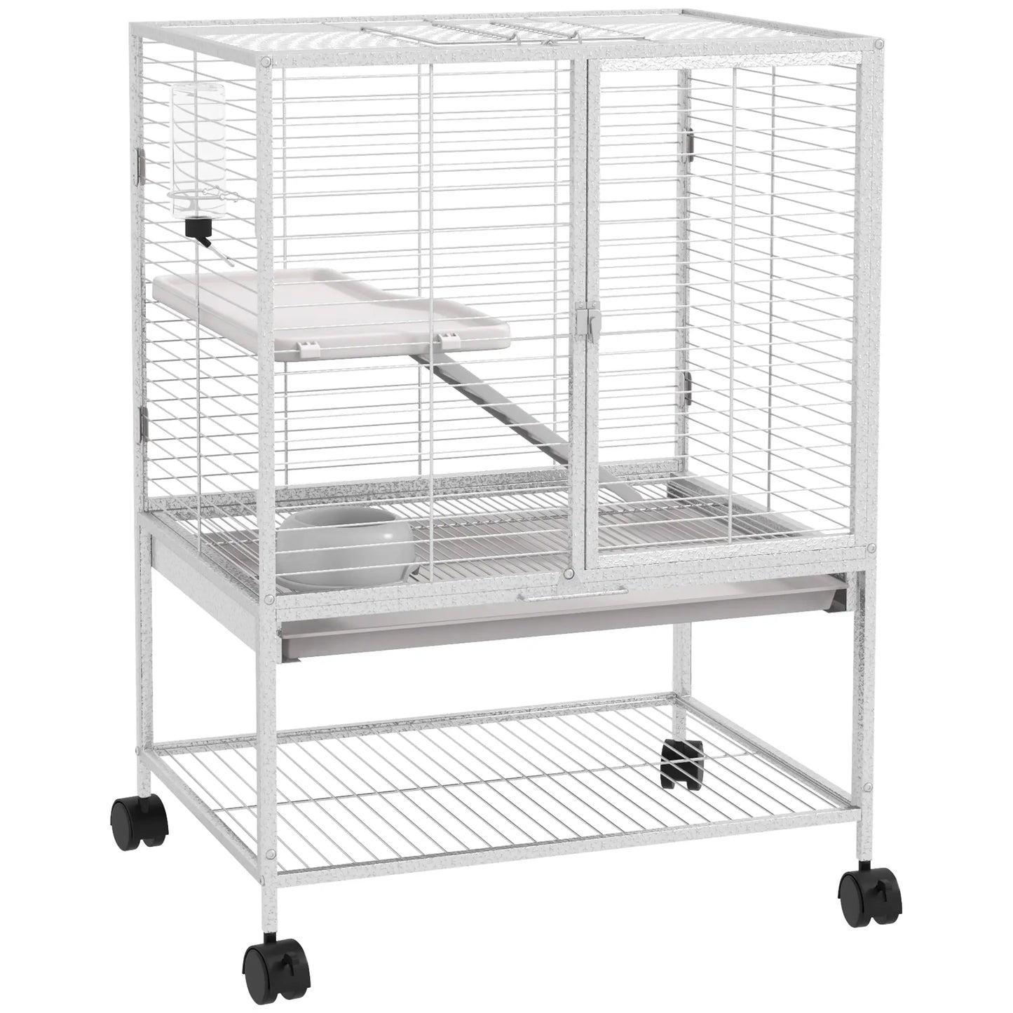 Small Animal Cage 34"H, Removable Tray, Storage Shelf, Light Grey Houses & Habitats at Gallery Canada