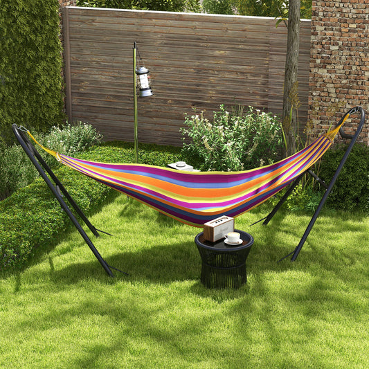 10.3Ft Adjustable Hammock Stand, Fits 9-14Ft, 450Lbs, Black Hammock Stands Black at Gallery Canada