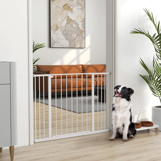 Pressure Fit Dog Gate, 29.9''-42.1'' Width, White Houses, Kennels & Pens White at Gallery Canada